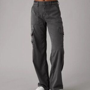 AE Dreamy Drape Stretch Cargo Super High-Waisted Baggy Wide-Leg Pant (Haze Grey)